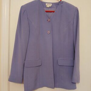 100% silk blazer by Due Per Due sz 4 / lavender/ Lilac